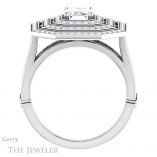 Emerald Cut Forever One Moissanite Engagement Ring #GTJ1057-emerald-fb-w 2 Emerald Cut Forever Brilliant Moissanite Engagement Ring #GTJ1057-emerald-fb-w
