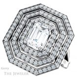Emerald Cut Forever One Moissanite Engagement Ring #GTJ1057-emerald-fb-w 5 Emerald Cut Forever Brilliant Moissanite Engagement Ring #GTJ1057-emerald-fb-w