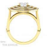 Oval Shaped Forever One Moissanite Engagement Ring #GTJ1057-oval-fo-y