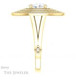 Oval Shaped Forever One Moissanite Engagement Ring #GTJ1057-oval-fo-y