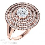 Round Cut Forever One Moissanite Engagement Ring #GTJ1057-round-fo-r 4 Round Cut Forever One Moissanite Engagement Ring #GTJ1057-round-fo-r