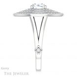 Round Cut Forever One Moissanite Engagement Ring #GTJ1057-round-fo-w 3 Round Cut Forever One Moissanite Engagement Ring #GTJ1057-round-fo-w
