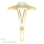 Round Cut Forever One Moissanite Engagement Ring #GTJ1057-round-fo-y 3 Round Cut Forever One Moissanite Engagement Ring #GTJ1057-round-fo-y