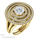 Round Cut Forever One Moissanite Engagement Ring #GTJ1057-round-fo-y 6 Round Cut Forever One Moissanite Engagement Ring #GTJ1057-round-fo-y