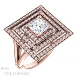 Princess Cut Forever One Moissanite Engagement Ring #GTJ1057-square-fo-r 4 Princess Cut Forever One Moissanite Engagement Ring #GTJ1057-square-fo-r