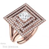 Princess Cut Forever One Moissanite Engagement Ring #GTJ1057-square-fo-r 6 Princess Cut Forever One Moissanite Engagement Ring #GTJ1057-square-fo-r