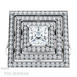 Princess Cut Forever One Moissanite Engagement Ring #GTJ1057-square-fo-w 1 Princess Cut Forever One Moissanite Engagement Ring #GTJ1057-square-fo-w