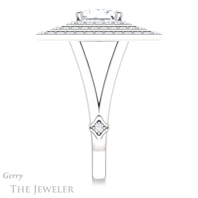 Princess Cut Forever One Moissanite Engagement Ring #GTJ1057-square-fo-w 3 Princess Cut Forever One Moissanite Engagement Ring #GTJ1057-square-fo-w
