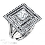 Princess Cut Forever One Moissanite Engagement Ring #GTJ1057-square-fo-w 6 Princess Cut Forever One Moissanite Engagement Ring #GTJ1057-square-fo-w
