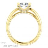 Cushion Cut Forever One Moissanite Engagement Ring #GTJ1059-cushion-fo-y 2 Cushion Cut Forever One Moissanite Engagement Ring #GTJ1059-cushion-fo-y