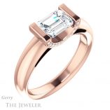 Emerald Cut Forever Brilliant Moissanite Engagement Ring #GTJ1059-emerald-fb-r