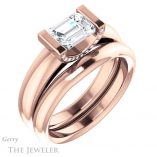 Emerald Cut Forever Brilliant Moissanite Engagement Ring #GTJ1059-emerald-fb-r