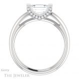 Emerald Cut Forever Brilliant Moissanite Engagement Ring #GTJ1059-emerald-fb-w