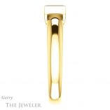 Emerald Cut Forever One Moissanite Engagement Ring #GTJ1059-emerald-fb-y 3 Emerald Cut Forever Brilliant Moissanite Engagement Ring #GTJ1059-emerald-fb-y