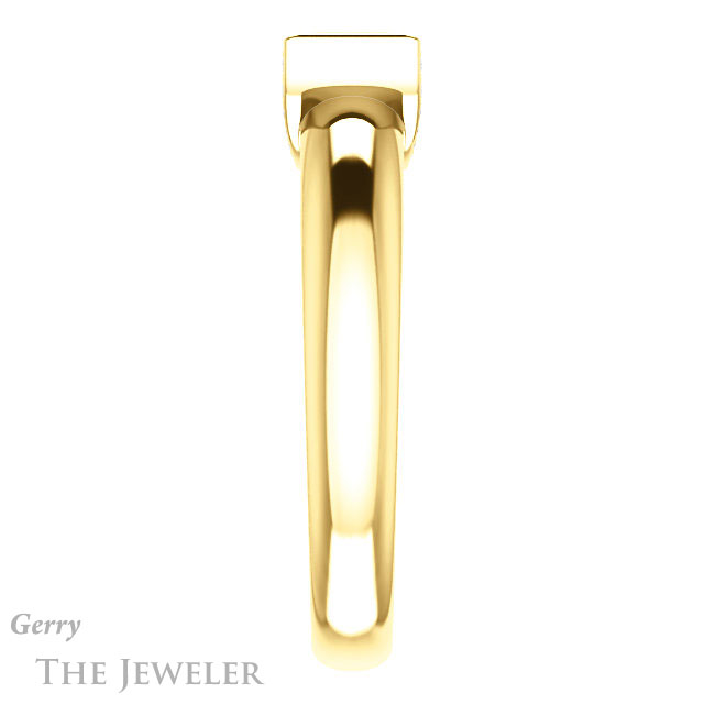 Emerald Cut Forever One Moissanite Engagement Ring #GTJ1059-emerald-fb-y 3 Emerald Cut Forever Brilliant Moissanite Engagement Ring #GTJ1059-emerald-fb-y