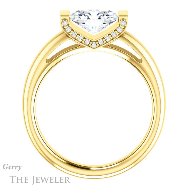 Oval Shaped Forever One Moissanite Engagement Ring #GTJ1059-oval-fo-y 2 Oval Shaped Forever One Moissanite Engagement Ring #GTJ1059-oval-fo-y
