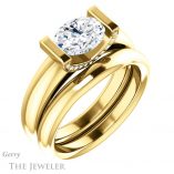 Oval Shaped Forever One Moissanite Engagement Ring #GTJ1059-oval-fo-y 6 Oval Shaped Forever One Moissanite Engagement Ring #GTJ1059-oval-fo-y