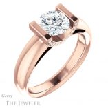 Round Cut Forever One Moissanite Engagement Ring #GTJ1059-round-fo-r 4 Round Cut Forever One Moissanite Engagement Ring #GTJ1059-round-fo-r