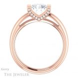 Round Cut Forever One Moissanite Engagement Ring #GTJ1059-round-fo-r 2 Round Cut Forever One Moissanite Engagement Ring #GTJ1059-round-fo-r