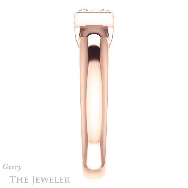 Round Cut Forever One Moissanite Engagement Ring #GTJ1059-round-fo-r 3 Round Cut Forever One Moissanite Engagement Ring #GTJ1059-round-fo-r