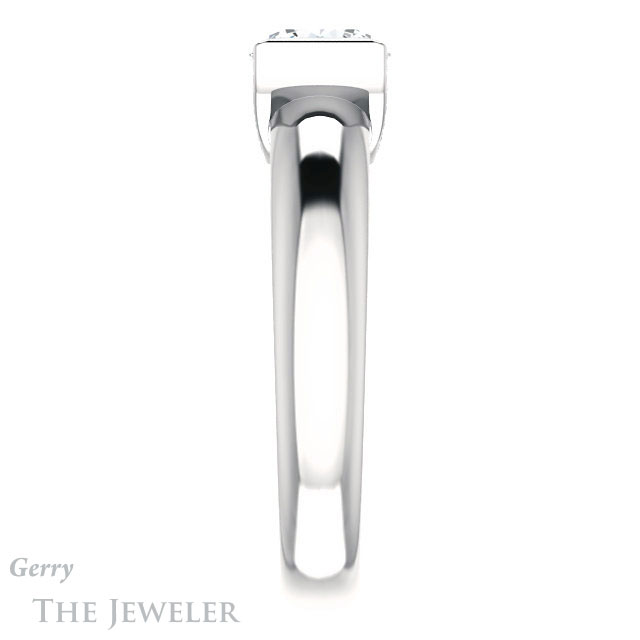Round Cut Forever One Moissanite Engagement Ring #GTJ1059-round-fo-w 3 Round Cut Forever One Moissanite Engagement Ring #GTJ1059-round-fo-w