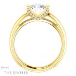 Round Cut Forever One Moissanite Engagement Ring #GTJ1059-round-fo-y 2 Round Cut Forever One Moissanite Engagement Ring #GTJ1059-round-fo-y