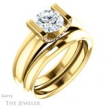 Round Cut Forever One Moissanite Engagement Ring #GTJ1059-round-fo-y 6 Round Cut Forever One Moissanite Engagement Ring #GTJ1059-round-fo-y