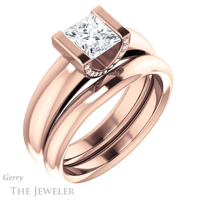 Princess Cut Forever One Moissanite Engagement Ring #GTJ1059-square-fo-r 6 Princess Cut Forever One Moissanite Engagement Ring #GTJ1059-square-fo-r