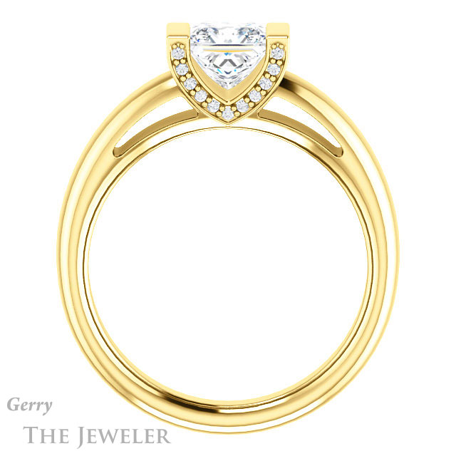 Princess Cut Forever One Moissanite Engagement Ring #GTJ1059-square-fo-y 2 Princess Cut Forever One Moissanite Engagement Ring #GTJ1059-square-fo-y