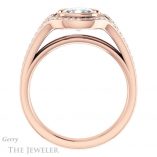Cushion Cut Forever One Moissanite Engagement Ring #GTJ1060-cushion-fo-r