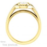 Emerald Cut Forever Brilliant Moissanite Engagement Ring #GTJ1060-emerald-fb-y