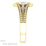 Emerald Cut Forever Brilliant Moissanite Engagement Ring #GTJ1060-emerald-fb-y