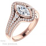 Marquise Cut Forever Brilliant Moissanite Engagement Ring #GTJ1060-marquise-fb-r