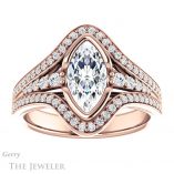 Marquise Cut Forever Brilliant Moissanite Engagement Ring #GTJ1060-marquise-fb-r