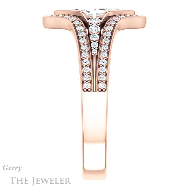 Marquise Cut Forever Brilliant Moissanite Engagement Ring #GTJ1060-marquise-fb-r