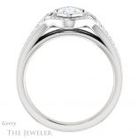 Marquise Cut Forever One Moissanite Engagement Ring #GTJ1060-marquise-fb-w 2 Marquise Cut Forever Brilliant Moissanite Engagement Ring #GTJ1060-marquise-fb-w