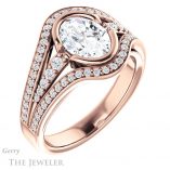 Oval Shaped Forever One Moissanite Engagement Ring #GTJ1060-oval-fo-r 4 Oval Shaped Forever One Moissanite Engagement Ring #GTJ1060-oval-fo-r