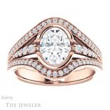 Oval Shaped Forever One Moissanite Engagement Ring #GTJ1060-oval-fo-r 1 Oval Shaped Forever One Moissanite Engagement Ring #GTJ1060-oval-fo-r