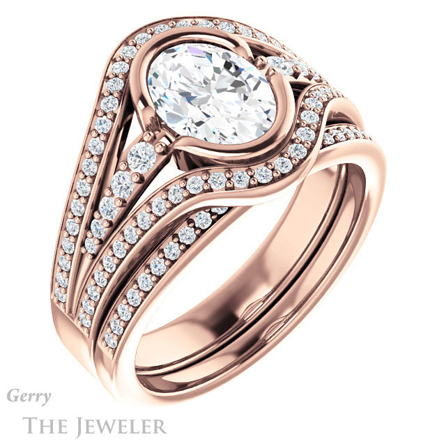 Oval Shaped Forever One Moissanite Engagement Ring #GTJ1060-oval-fo-r 6 Oval Shaped Forever One Moissanite Engagement Ring #GTJ1060-oval-fo-r