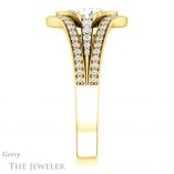 Oval Shaped Forever One Moissanite Engagement Ring #GTJ1060-oval-fo-y 3 Oval Shaped Forever One Moissanite Engagement Ring #GTJ1060-oval-fo-y