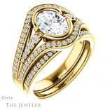 Oval Shaped Forever One Moissanite Engagement Ring #GTJ1060-oval-fo-y 6 Oval Shaped Forever One Moissanite Engagement Ring #GTJ1060-oval-fo-y