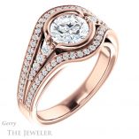 Round Cut Forever One Moissanite Engagement Ring #GTJ1060-round-fo-r 4 Round Cut Forever One Moissanite Engagement Ring #GTJ1060-round-fo-r