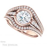 Round Cut Forever One Moissanite Engagement Ring #GTJ1060-round-fo-r 5 Round Cut Forever One Moissanite Engagement Ring #GTJ1060-round-fo-r