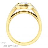 Round Cut Forever One Moissanite Engagement Ring #GTJ1060-round-fo-y 2 Round Cut Forever One Moissanite Engagement Ring #GTJ1060-round-fo-y