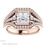 Princess Cut Forever One Moissanite Engagement Ring #GTJ1060-square-fo-r 1 Princess Cut Forever One Moissanite Engagement Ring #GTJ1060-square-fo-r