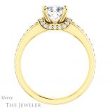 Cushion Cut Forever One Moissanite Engagement Ring #GTJ1061-cushion-fo-y 2 Cushion Cut Forever One Moissanite Engagement Ring #GTJ1061-cushion-fo-y