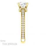 Cushion Cut Forever One Moissanite Engagement Ring #GTJ1061-cushion-fo-y 3 Cushion Cut Forever One Moissanite Engagement Ring #GTJ1061-cushion-fo-y