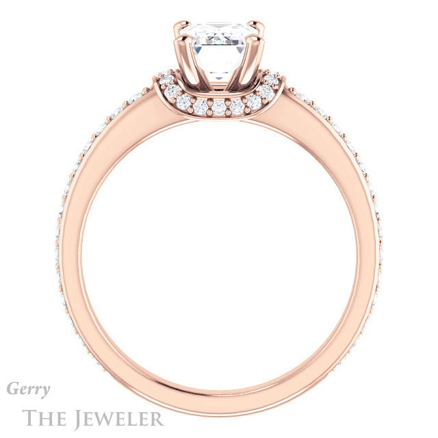 Emerald Cut Forever Brilliant Moissanite Engagement Ring #GTJ1061-emerald-fb-r