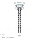 Emerald Cut Forever One Moissanite Engagement Ring #GTJ1061-emerald-fb-w 3 Emerald Cut Forever Brilliant Moissanite Engagement Ring #GTJ1061-emerald-fb-w