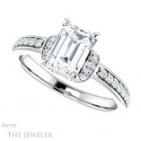 Emerald Cut Forever One Moissanite Engagement Ring #GTJ1061-emerald-fb-w 5 Emerald Cut Forever Brilliant Moissanite Engagement Ring #GTJ1061-emerald-fb-w
